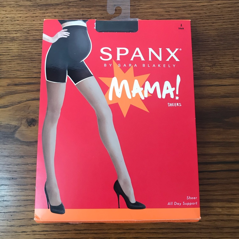 Spanx Mama Maternity Stockings Black Sz A